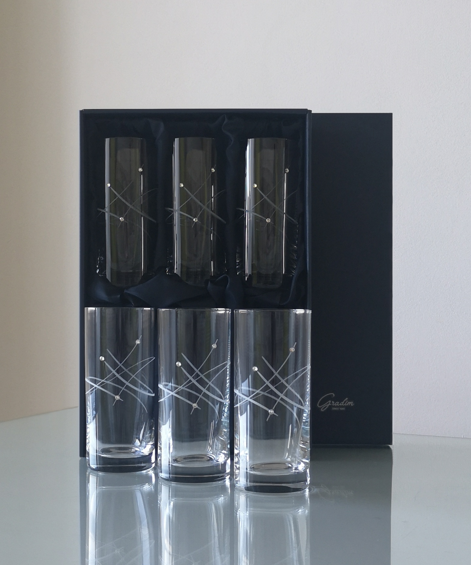 Lines Gradim crystals, pohár HB 300 ml, 6 ks