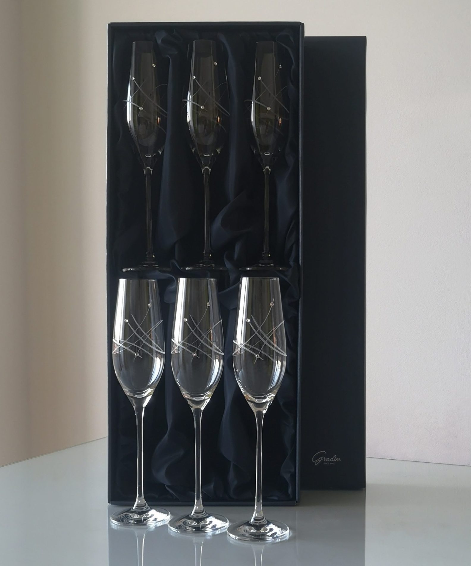 Lines Gradim crystals, šamp. flauta 210 ml, 6 ks