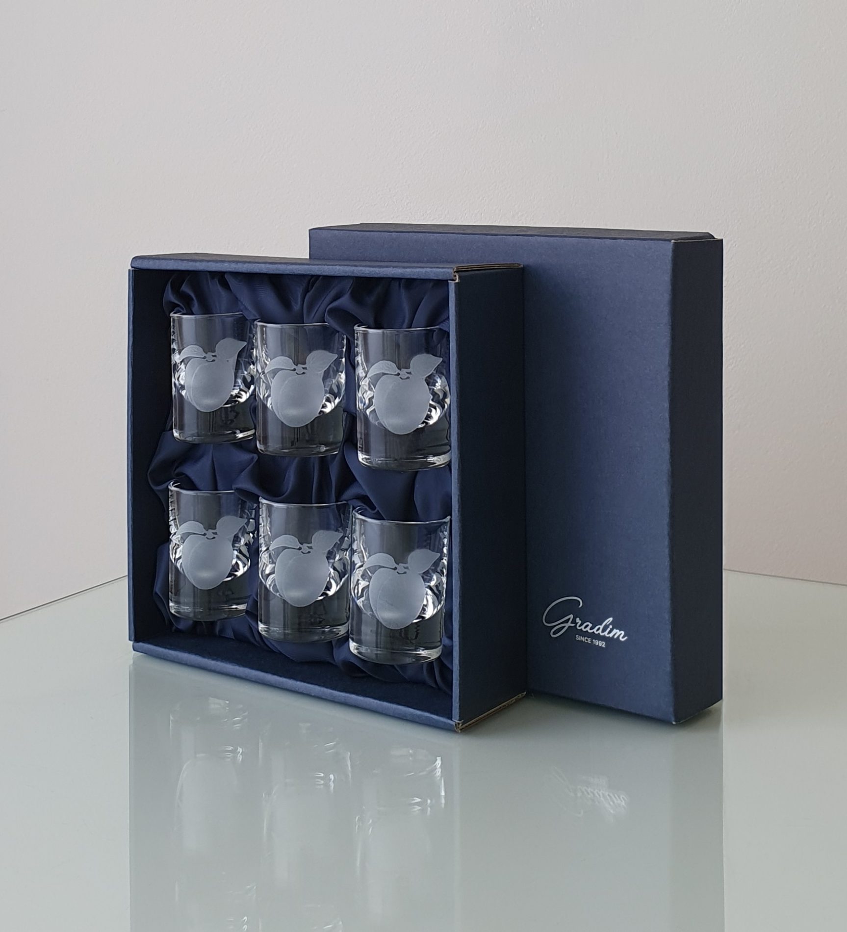 Marhuľa, pohár 30 ml, 6 ks – Obrázok 2