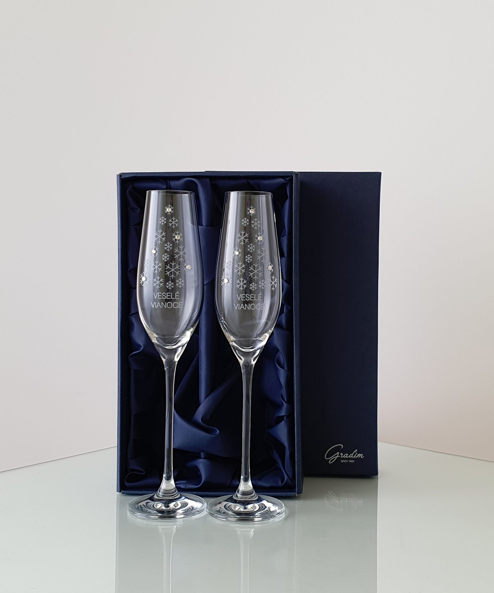 Firemné Veselé Vianoce, Gradim crystals, šamp. flauta 210 ml, 2 ks – Obrázok 3