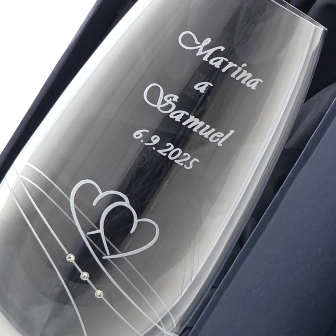 Hearts Gradim crystals, váza 260 mm – Obrázok 3