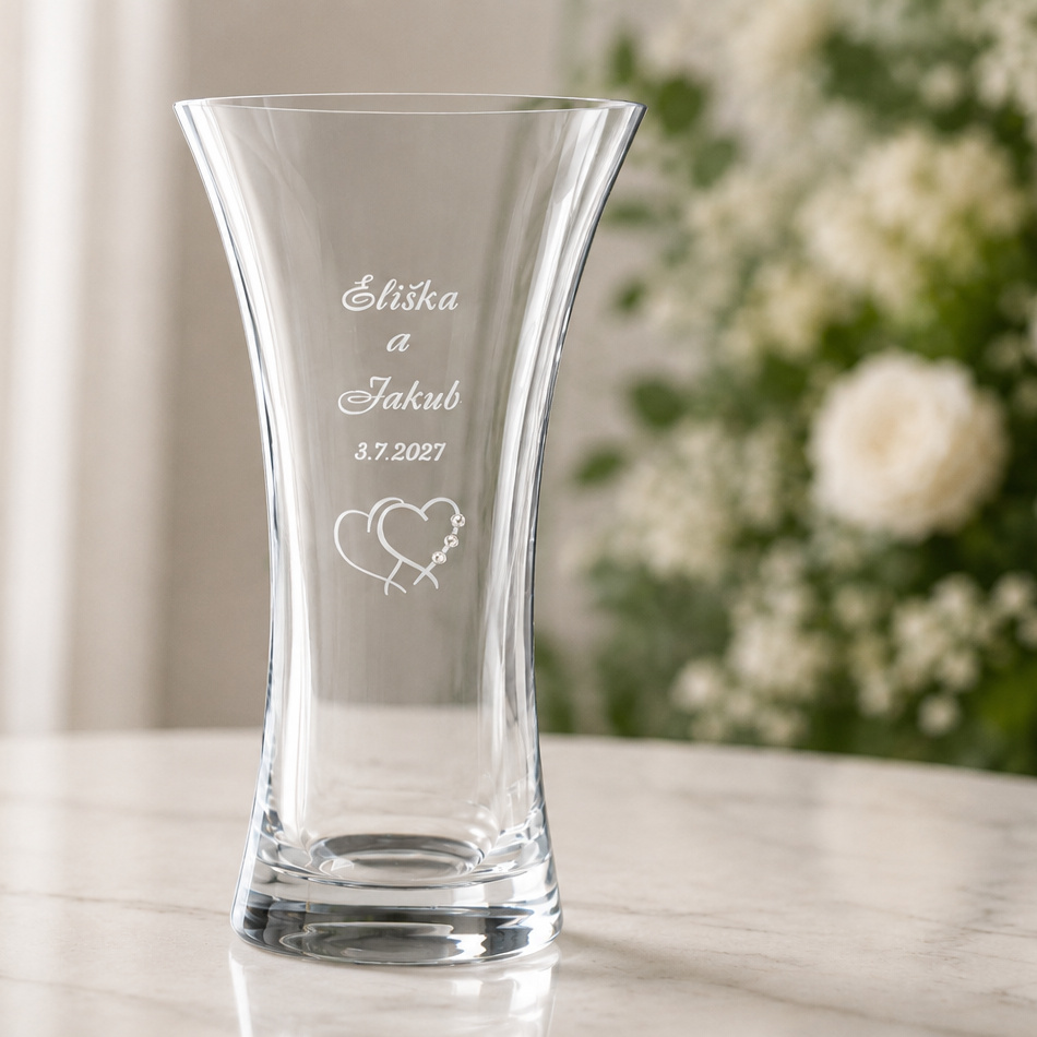 Pure Hearts Gradim crystals, váza 250 mm – Obrázok 3