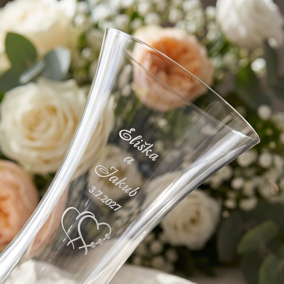 Pure Hearts Gradim crystals, váza 250 mm – Obrázok 2