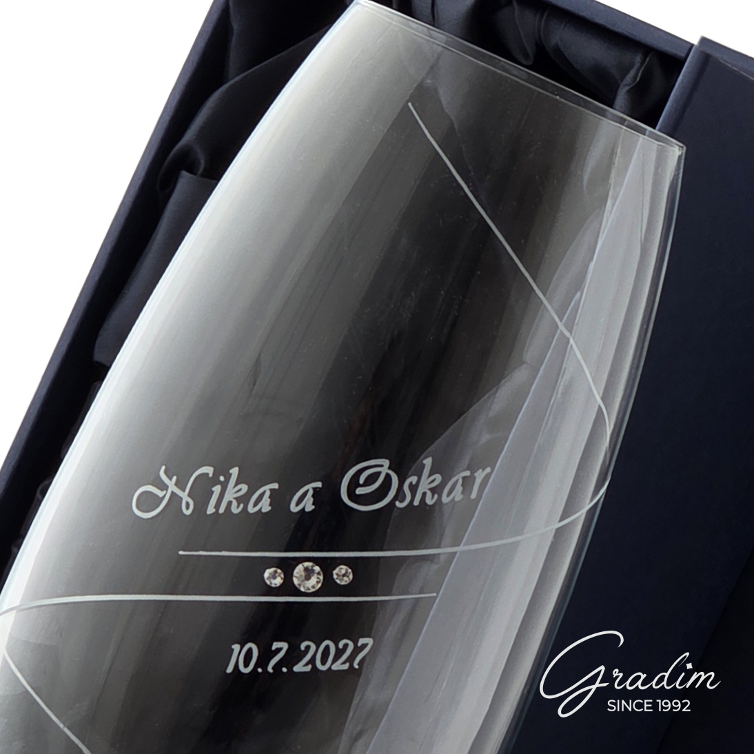 Spiral Gradim crystals, váza 260 mm – Obrázok 3
